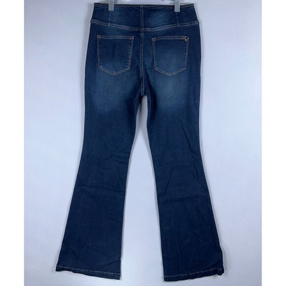 Sofia Vergara Melisa High Rise Flare Jeans Womens Size 12 Denim Stretch Blue - Picture 2 of 12